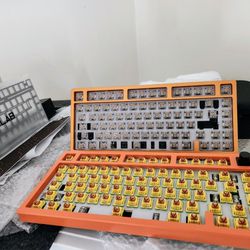 Jris75 Orange&Black and MKC75 by Mykeyclub orange keyboard bundle 