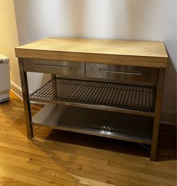 IKEA RIMFORSA work bench stainless steel/bamboo
