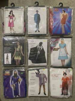 Lot of 9 Halloween Costumes – Adults 10.00 Each