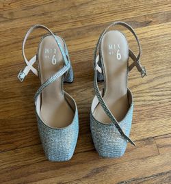 Size 9 Silver Gem Heels