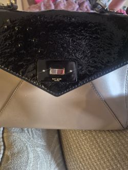 Kate Spade Light Brown/black Medium Size Purse 