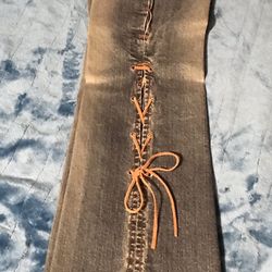 Unique Stone Washed Hip Hugger Jeans 