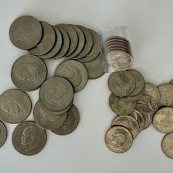 Bicentennial Dollars And Half Dollars 