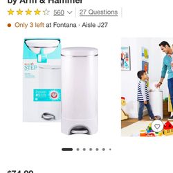 Munchkin Diaper Pail With Arm And Hammer Insert