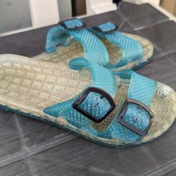 Sensi Womens Size 8 ( Fit As 7-7.5) Water Sandals Flip Flops Made In Italy Keen Merrell Coach Sand Beach Hiking Flats Shoes Chaco Reef Roxy Rainbows