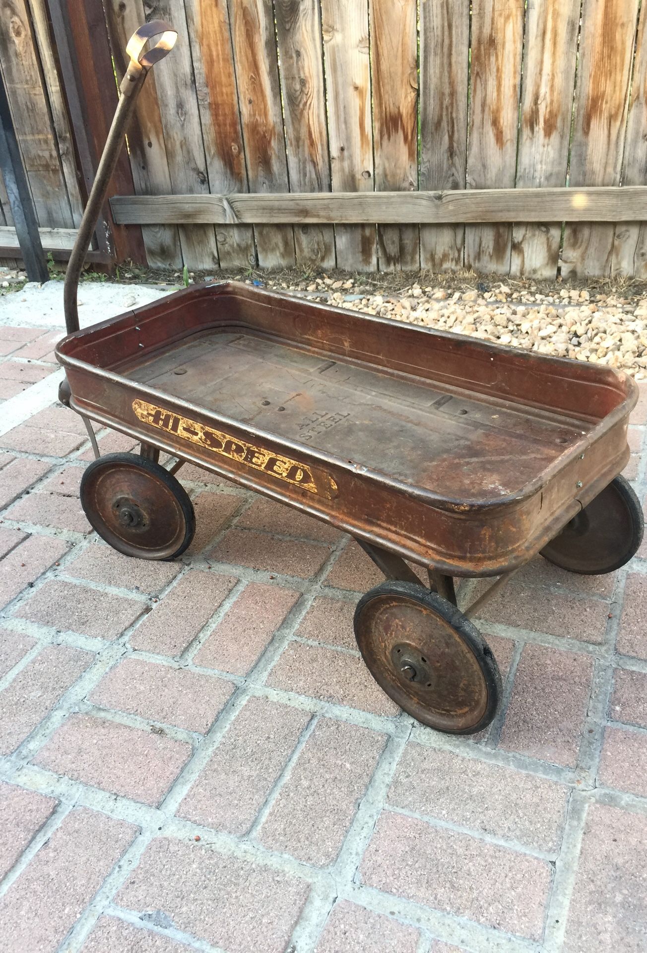 1940 s wagon pull wagon radio flyer like hi speed vintage for Sale