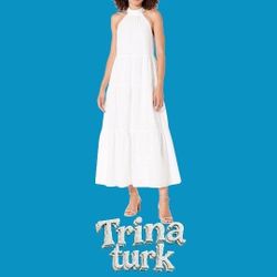 Trina Turk Women's Tiered Full Length Sunglasses Dress Size Large. New With Tags $354 Original Price Asking  $85