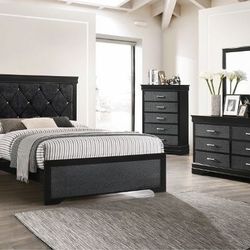 Queen Plataform Bed Frame Dresser Mirror One Nightstand   Free Local Delivery  Check Description