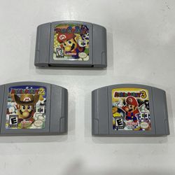Nintendo 64 Games. Mario Party 1, 2 & 3 