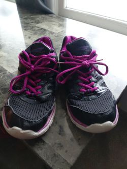 Catapult purple and black shoes