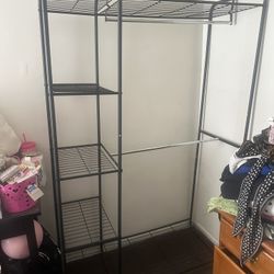Black Metal Closet Rack 