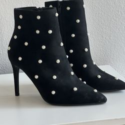 Black Stiletto Ankle Boots 5.5
