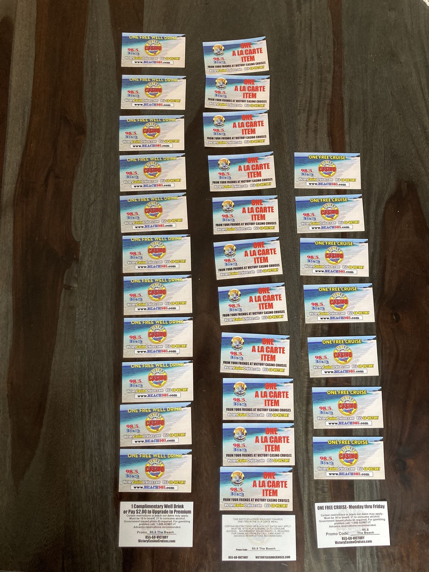 Victory casino cruises tickets (8 pack).
