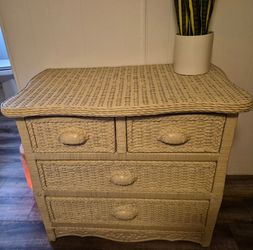 Rattan Nightstands & Dresser
