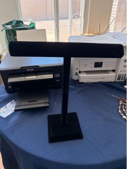 Large T Bar Velvet Necklace Display