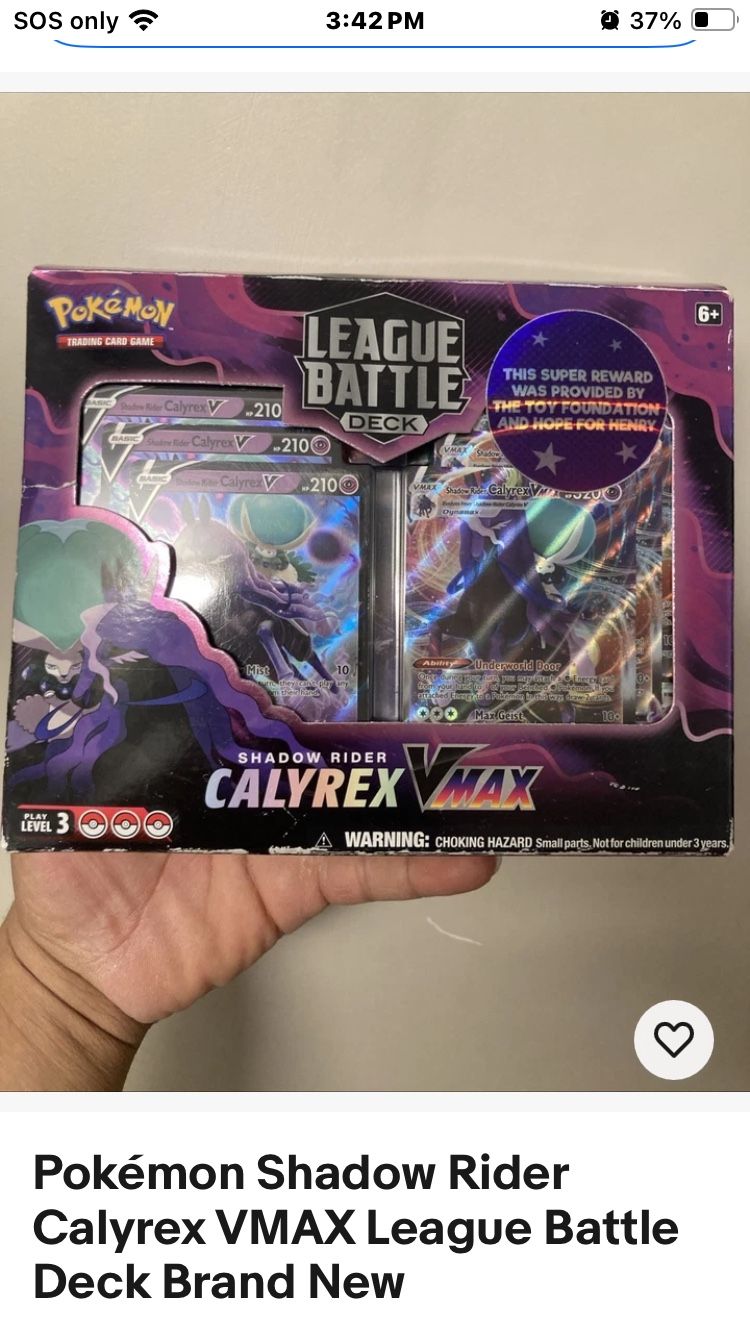 Pokémon Shadow Rider Calyrex VMAX League Battle Deck Brand New