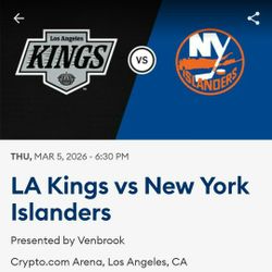 4 Tix LA KINGS  vs  ISLANDERS 