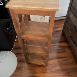 Wood Side Table/ Shelf 