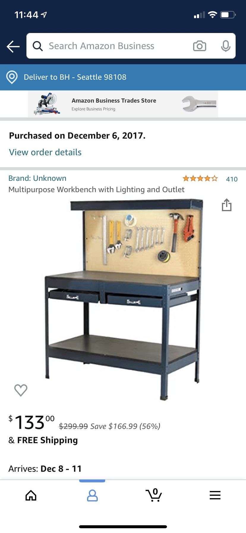 multipurpose workbench with lighting and outlet