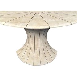Maitland Smith Stone Demilune Console Table
