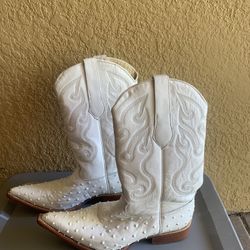 Los Altos Ostrich Cowboy Boots 