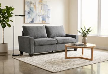 2 grey couchs/sofa