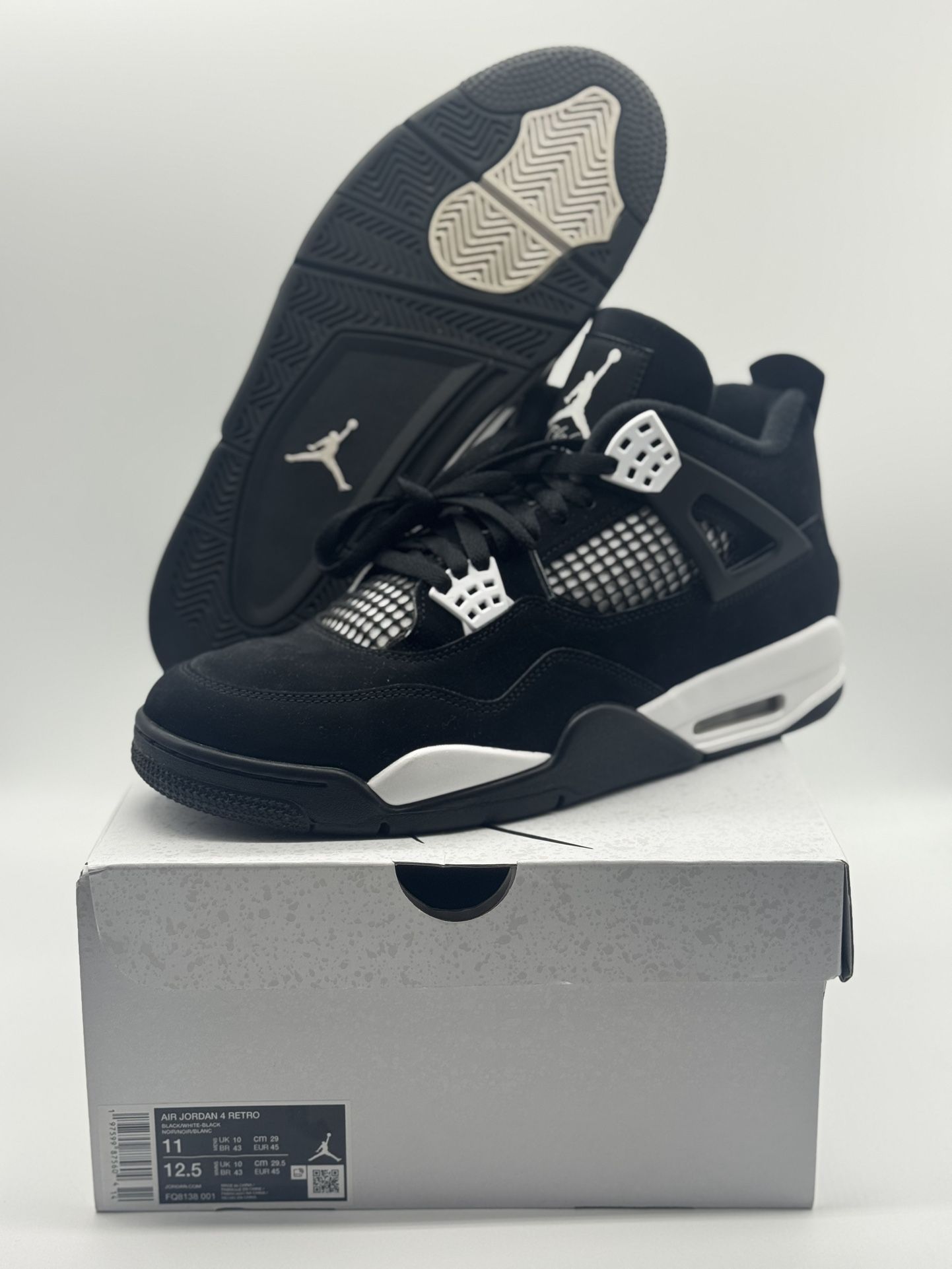 VNDS Nike Air Jordan 4 Retro White Thunder FQ8138-001 Men’s Size 11