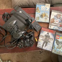 Sony PlayStation Slim Ps2 + Games Controller Memory Cards 8mg 