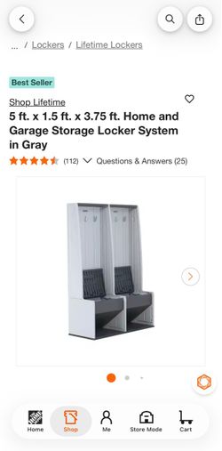 5 ft. x 1.5 ft. x 3.75 ft. Home and Garage Storage Locker System in Gray