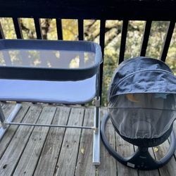 Baby Bassinet + Electric Swing- Priced  To Sell 