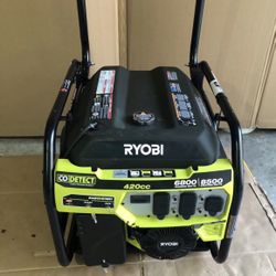 RYOBI 6800-Watt Recoil Start UL Gasoline Powered Portable Generator with CO Detect Shutdown Sensor