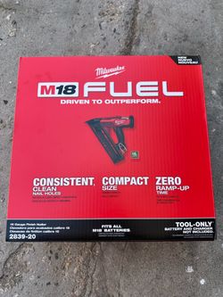 Milwaukee M18 FUEL 18-Volt Lithium-Ion Brushless Cordless Gen II 15-Gauge Angled Finish Nailer (Tool-Only)  $209 New