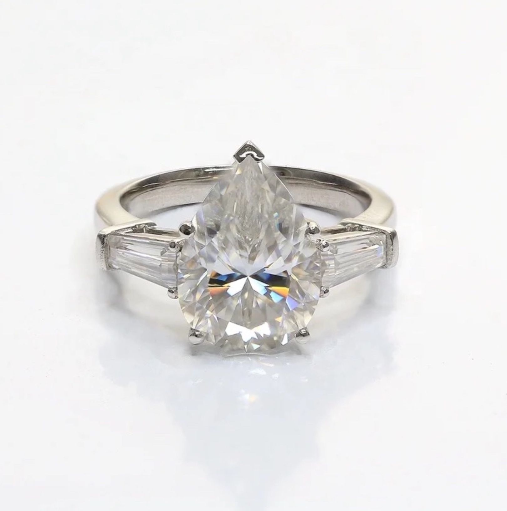 ✅🔥5Carat Certified Lab Grown Diamond Engagement Ring Solid 14K Gold Size 6,5