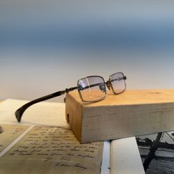 Chrome Hearts AXE Glasses - Sterling Silver & Wood - Rare