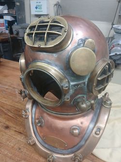 Antique US navy diving helmet