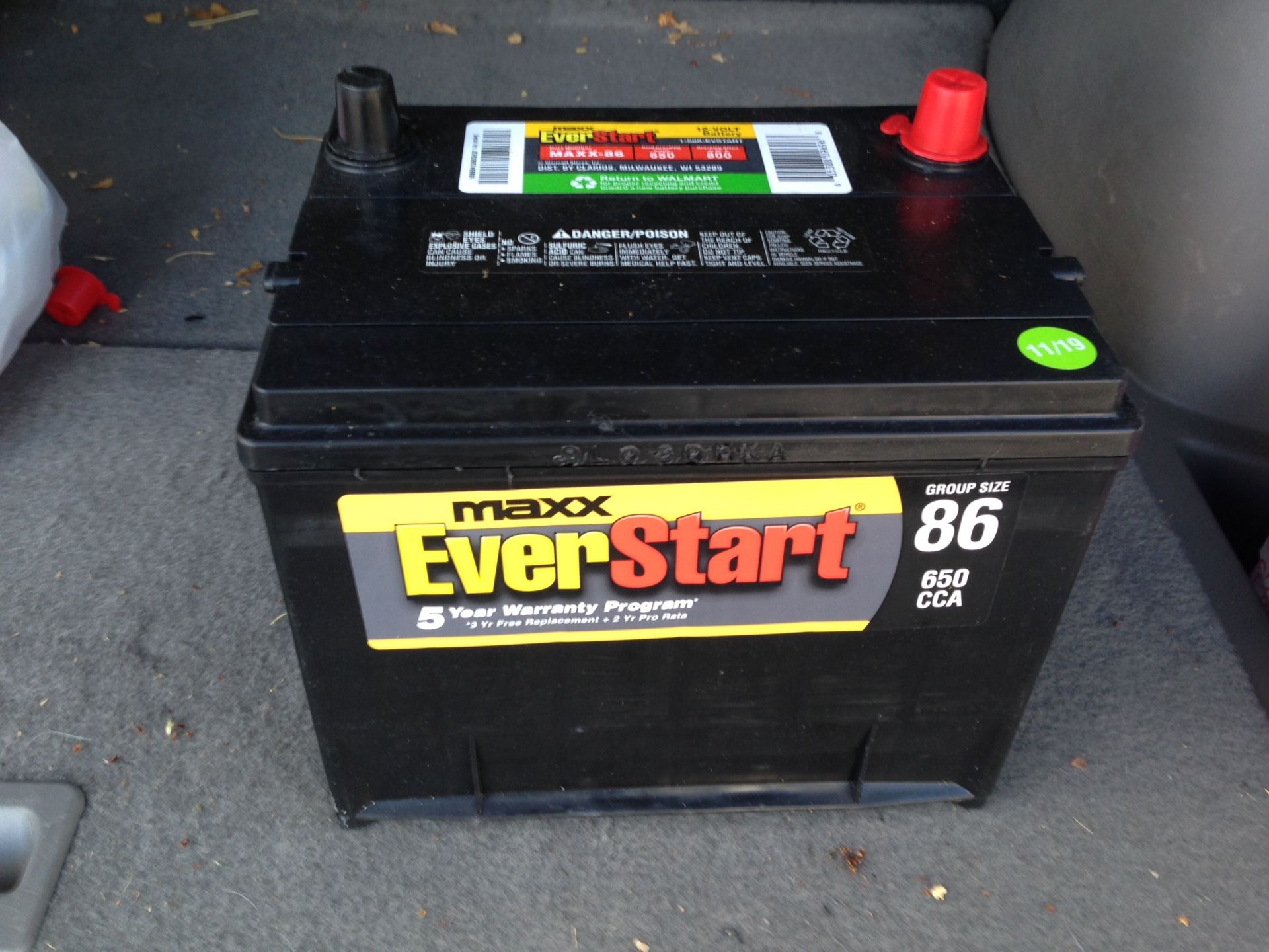 Car battery Group or size 86