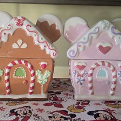 🎁 Mickey & Minnie Mouse Gingerbread Cookie Jar & Mug Set 🎁