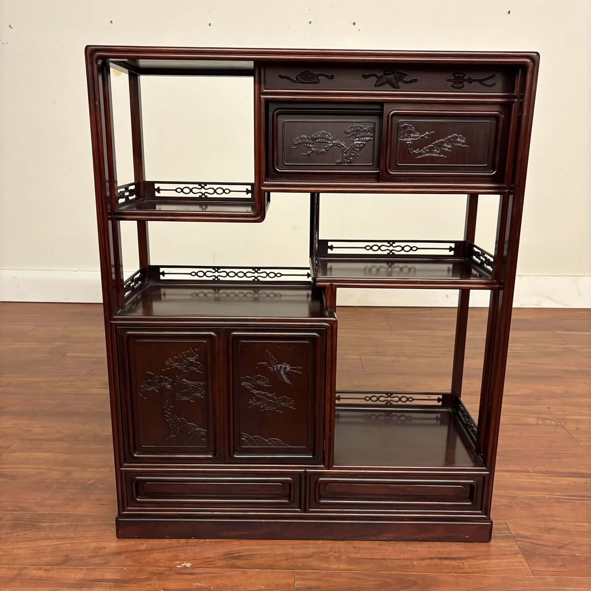 Small Chinese Rosewood Display Cabinet - Many More Items In Stock!