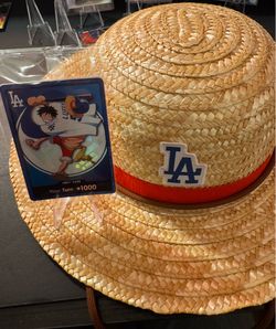 2026 Dodgers One Piece Luffy Promo Card + Hat