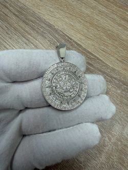 925 Silver Aztec Calendar Pendant