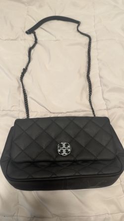 TORY BURCH  BLACK QUILTED BAG