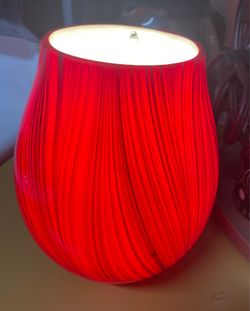 Red & black Glass lamp