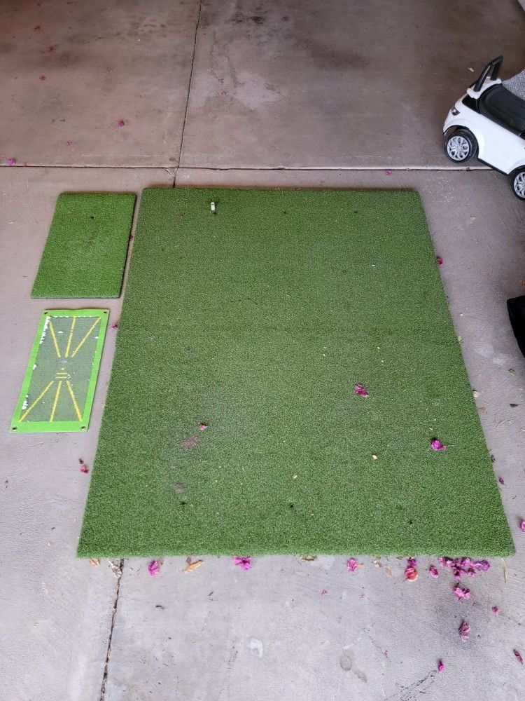 Golf Mat, 5x4ft Artificial Turf Golf Hitting Mats Practice for Sale in