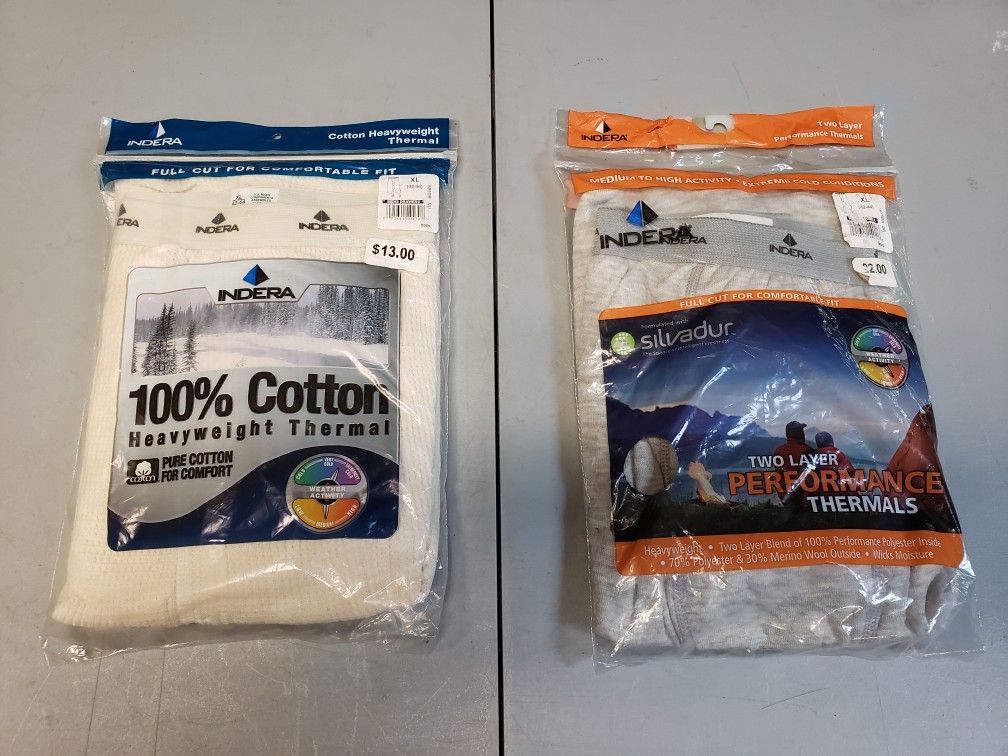 Brand New Two Pairs Of Long Johns Size XL 42-45 bottoms Only