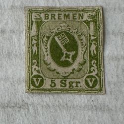 Bremen German State 1850-60 Mint Hinge Stamp