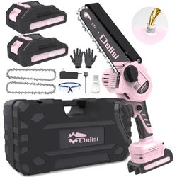 Pruning And Clearing Brush TIME IS HERE Brand New 6 Inch Mini Chainsaw Cute Pink Color 