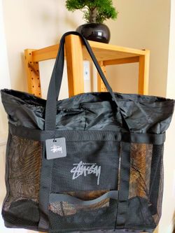 New Stussy Sheer Mesh Black XXL Tote Bag 