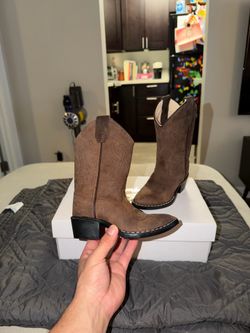 Cody James Canyon Western Cowboy Boots Round Toe Brown Leather Youth Sz 9D