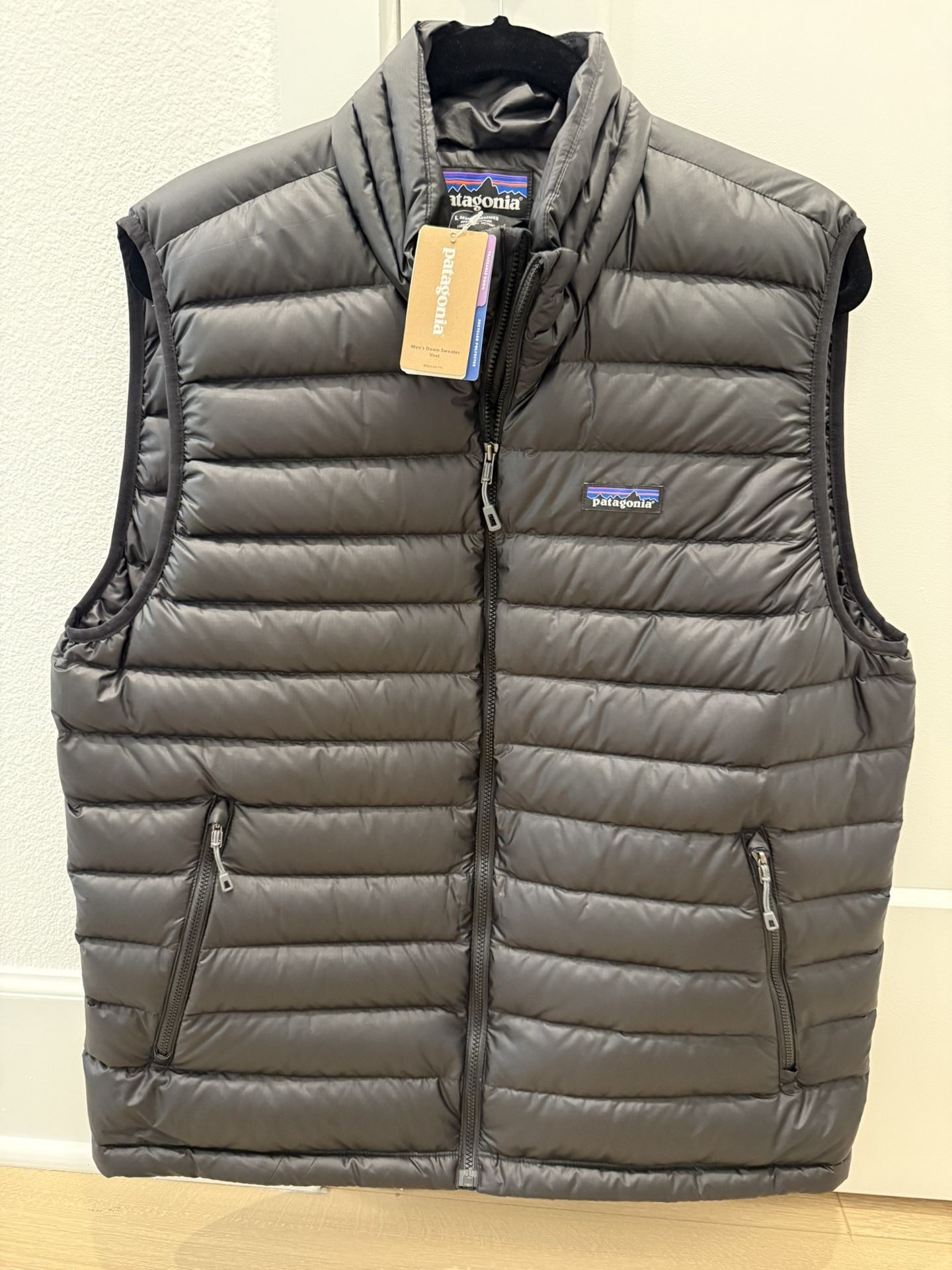 NEW NWT Patagonia Men’s Down Sweater Vest Black Size Large L