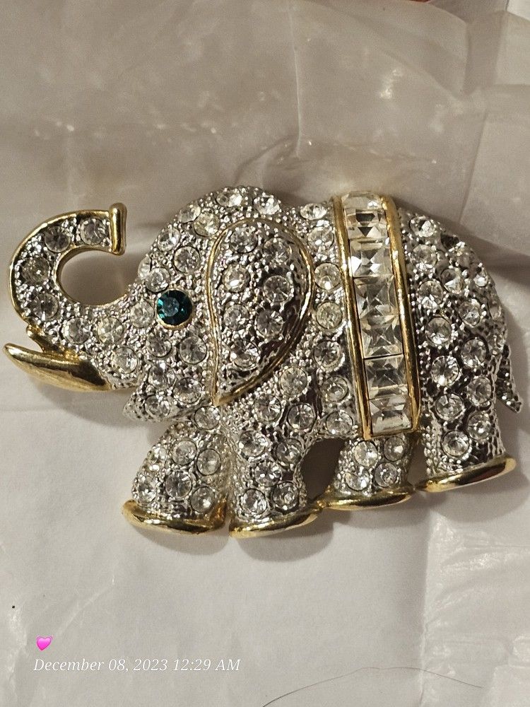 Eisenberg Ice Elephant Brooch